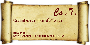 Csimbora Terézia névjegykártya