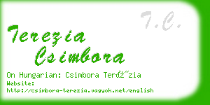 terezia csimbora business card